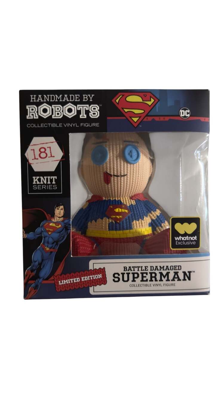 Handmade by Robots DC Knit Series Battle Damaged Superman Vinyl Figure #181